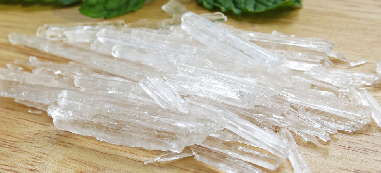 Menthol Crystals Provide A Cooling Sensation